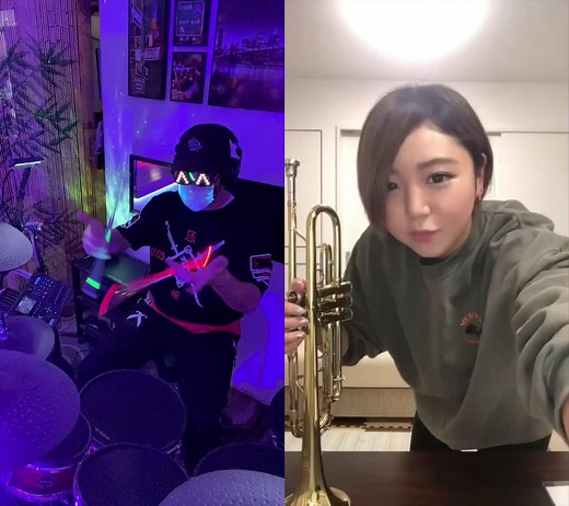 Drum and Trumpet Cover of Owl City's Fireflies