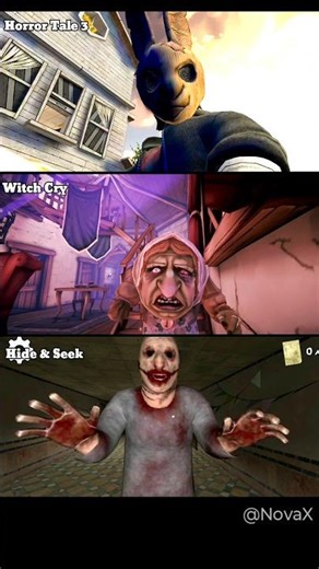 Horror Tale 3 Vs Witch Cry Vs Hide & Seek Grandma | Jumpscary Battle #shorts #granny #gaming