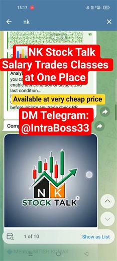 NK Stock Talk Salary Trades Classes at very cheap Telegram: @IntraBoss33 #trading #course #telegram