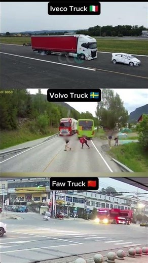 Heavy Truck Brake Test🔥| Iveco vs Volvo vs Faw