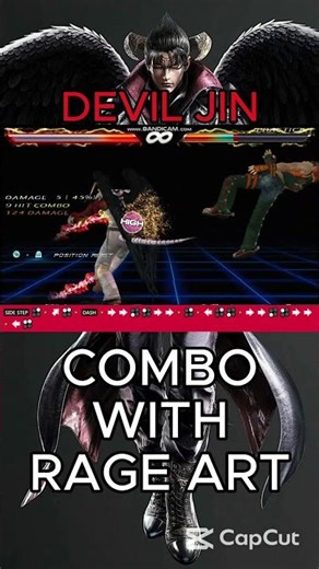 DEVIL JIN combo with rage art | TEKKEN 7 GLOBAL MOD #tekken7 #comboes #gaming #deviljin #jinkazama
