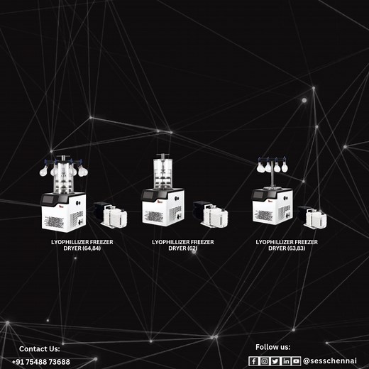 SESS Lyophilizer Freezer Dryer Series – Efficient, Reliable, Ready Elevate your lab workflow with SESS Lyophilizer Freezer Dryers, engineered for precision, speed, and sample safety in pharmaceutical, biotech, and research labs. Lyophilizer Freezer Dryer (64 / 84): Large-capacity models for rapid, uniform freeze-drying of bulk samples. Lyophilizer Freezer Dryer (62): Compact and smart, designed for small-scale labs needing consistent and efficient drying. Lyophilizer Freezer Dryer (63 / 83): Rob