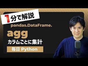 【毎日Python】Pythonでデータフレームをカラムごとに集計する方法｜DataFrame.agg