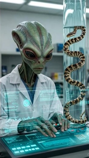 Alien in a Lab | Testing a Snake | #alien #aliens #3I-ATLAS #space #aivideo