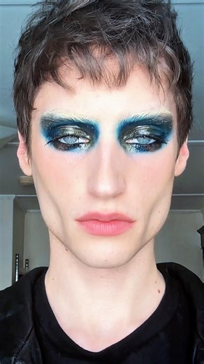 Inspired by 80s power glam, Eurythmics, and high-contrast lighting of early MTV. #makeupartist