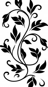 Vines and Leaves Clipart: Black Decorative Design (instant Download) - Etsy Canada