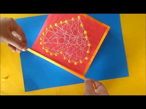 DIY String Art without nails and wood | Quick Wall Art | String art for Beginners