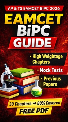 🤗 EAMCET BiPC 2026 Preparation Guide | 30 Chapters → 80% Questions Covered | Free PDF
