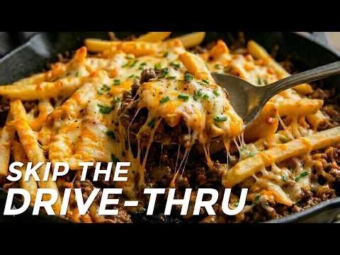 Drive-Thru Style Cheeseburger and Fries Skillet (One Pan!)