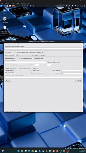 Dirbuster (hidden directory and file finder ) practical . . . This video is for educational purposes only. It is intended to provide knowledge and awareness. We do not promote or support any illegal activities. Please do not misuse the information. The creator is not responsible for any unlawful actions. #cybersecurity #hacking #programming #fblifestyle | Vicky Chauhan
