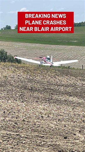 Cropduster Makes Emergency Landing in Field Near Blair Airport After Engine Failure
