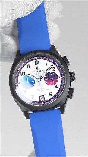 Montre homme - Montre de terrain au cadran coloré et chronographe mécanique - Seiko calibre VK64