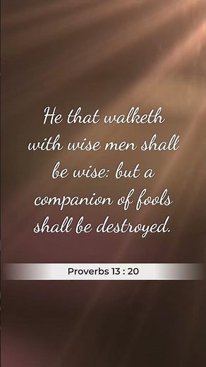 Proverbs 13:20 (KJV) | Bible Verse for Guidance and Direction
