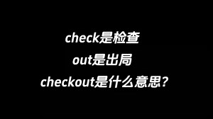 check是检查，out是出局，checkout是什么意思？