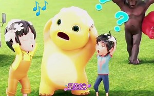 奶龙和小七，动画片，儿童动画，可爱动画，一二三木头人，鱿鱼游戏！