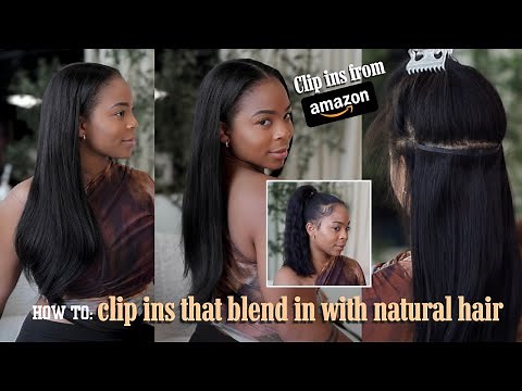 AMAZON CLIP INS | How to get your clip ins to look like a sew in | seamless blend | LASHEY HAIR