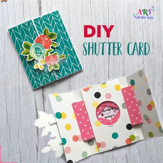 3.8K views | Make your wishes open beautifully… ✨ DIY Shutter Card that adds a personal touch to every celebration! Handmade always feels special  #DIYShutterCard #HandmadeCards #PaperCraftIdeas #DIYCardMaking #CraftInspiration #ArtChannel #CardMakingLove #PaperCraftCommunity #CreativeDIY #HandmadeWithLove #CraftyCreations #FBArtCommunity #DIYProjects #ArtAndCraftIdeas #CraftTutorial | Art All The Way | Facebook