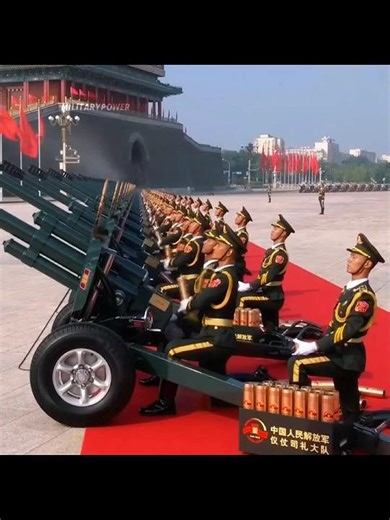 Inside the training process of the Chinese artillery firing team for the parade #chinaparade