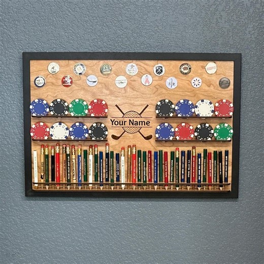 Personalized Golf Displays! Comes Ready to Hang With a Frame. for Golf Balls, Markers, Pencils, or Tees - Etsy Australia