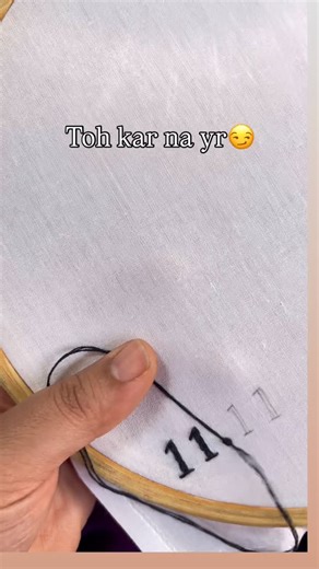fashionmania on Instagram: "Kar ke toh dekho !!😏 . . #embroideryhoop #handmade #handmadelove... #embroidery #reelsinstagram #reels #diy #art #viral #embroideryart #smallbusinesses #hoops #thread #explorer"