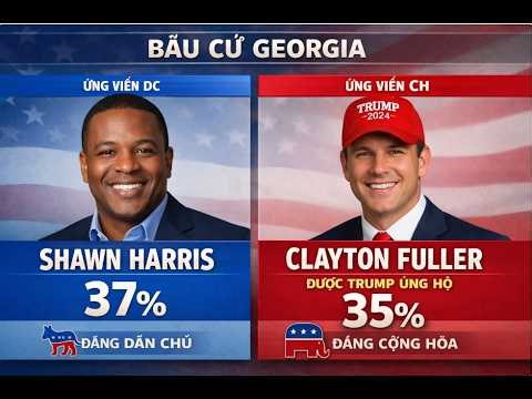 Hồ sơ Epstein cơn ác mộng của Trump.Bầu cử Ga ứng viên Trump ủng hộ Fuller 35%, Harris Dân chủ 37%