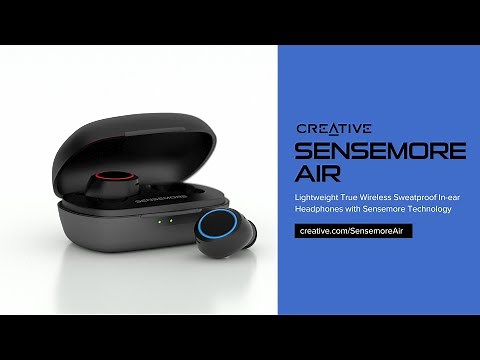 Creative Sensemore Air - Lightweight True Wireless Sweatproof In-ears with Sensemore Technology