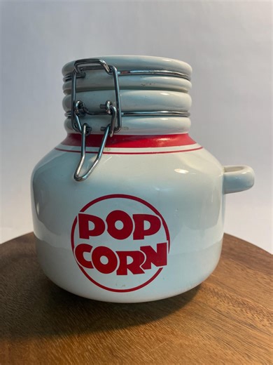Vintage Ceramic Popcorn Container - Retro Popcorn Storage Canister - Etsy