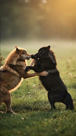 Wild Wolves Clash | Intense Battle for Survival 🐺⚡ #shorts