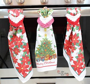 Christmas Towel Topper - Krissys Over The Mountain Crochet