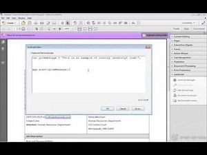 Acrobat XI Tutorial JavaScript Variables