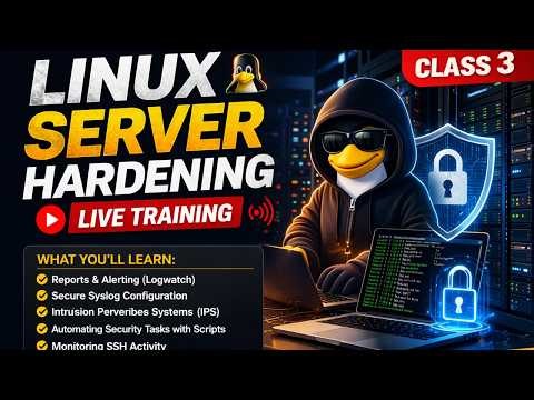 Process Monitoring & Linux Server Hardening – Live Training (Class 3) | FORENSIC ACADEMY