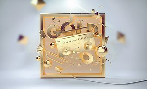 C4D-音乐元素建模及金色质感渲染