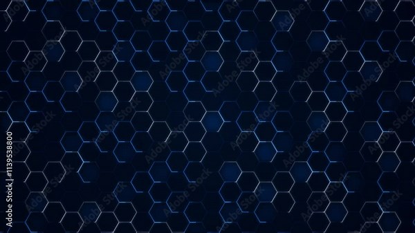 Abstract luxury Geometric Dynamic Hexagons metallic graphic grid motion animation backdrop. Luxury light streak. Particle, luxury awards ceremony background, Oscar performance. stars, lights particles