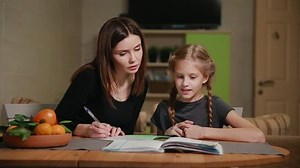 Mother Daughter Doing School Homework Assignment Stock Footage Video (100% Royalty-free) 32483617 | Shutterstock