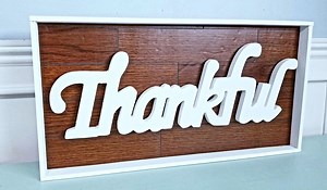 2.2K views · 93 reactions | Create this Thankful sign using foam board or wood plank signs from Dollar Tree! Love it! ❤ | She So CraftDee | Facebook