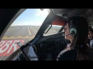 Beautiful Female Pilots In Cockpit | Airplane Take Off | Pilot View
