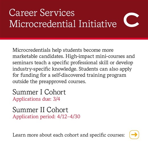 Colgate University Career Services | The Career Services Microcredential Initiative builds the skills and knowledge in demand by top employers and graduate schools.... | Instagram