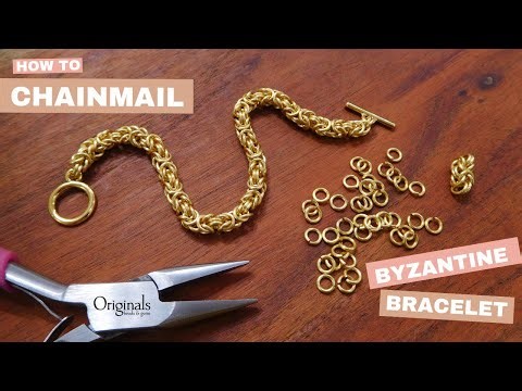 Chainmaille Byzantine Bracelet tutorial- with ring sizes
