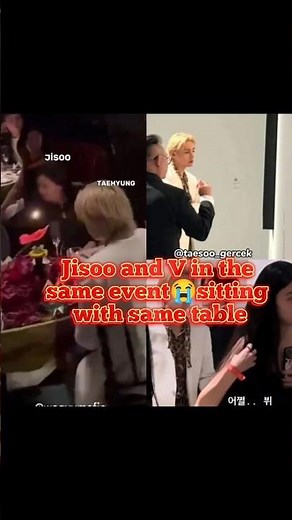 V and jisoo in the same event😭 #vsoo #jisoo #taehyung #bts #blackpink #shorts
