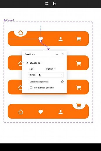 Animated tab bar menu in figma| Figma Menu bar #shorts