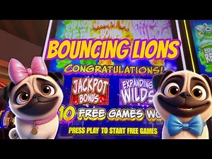 We Got ALL THREE BONUSES Our FIRST TIME Playing! Super Burst Bouncing Lions| Gambling Pugs
