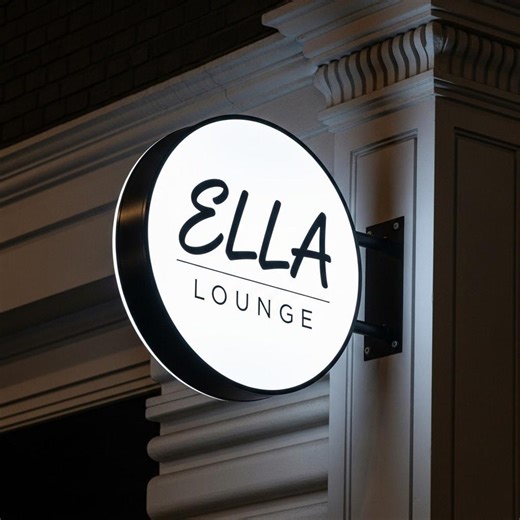 Custom Double Sided LED Blade Sign: Exterior Wall Mounted Light Box - Etsy