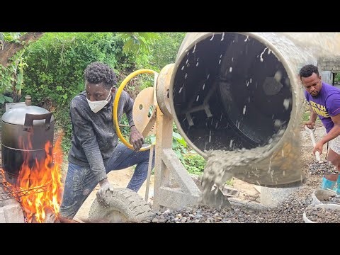 We cast the first half of the Porch reinforcement foundation || Project X