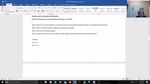 Systems of Equations Elimination