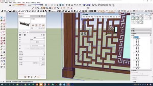 SU一键制作自定义栏杆，使用插件：PB3