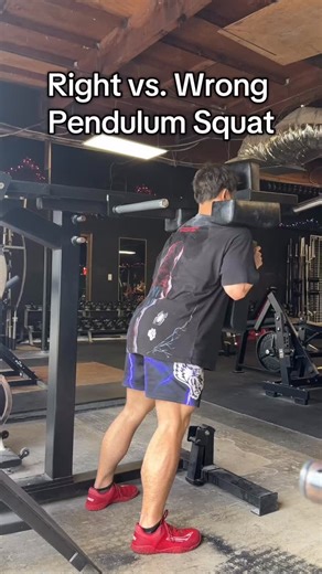 Thien-Tan La on Instagram: "Here’s how to NOT Pedulum squat. This is a great movement for leg growth focused mainly on quad growth"