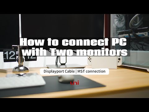 How to connect PC with Two monitors in a sup-neat way |DisplayPort Cable - Daisy-Chain Method"