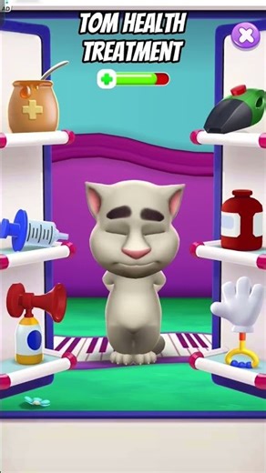 TOM HEAL INJECTION 💉||MY TALKING TOM 2 GAME PLAY||#shorts