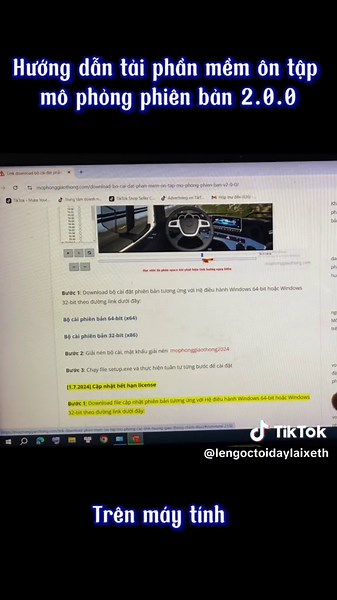 Hướng dẫn tải phần mềm ôn tập 120 tình huống mô phỏng phiên bản 2.0.0 trên máy tính #lengoctoi #thaytoidaylaixe #meogiai120tinhhuongmophong #meogiai600cauhoilythuyet #sachmeogiai120tinhhuong #thaytoidaylaixeoto #huongdantaiphanmemontap120tinhhuongtrenmaytinh
