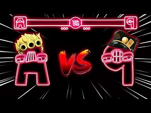 A vs NIIINE (Alphabet Lore VS Numbers Lore) Vocoded To Giorno's Theme